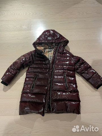 детский пуховик burberry